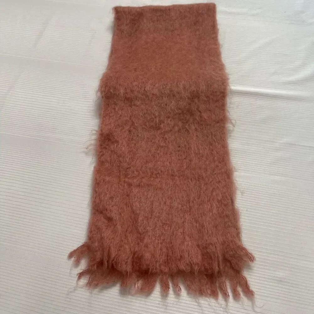 Lynwood Scotland VTG Pink Mohair Wool Scarf